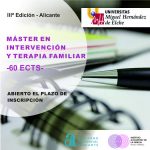 III Edición de Máster Universitario en Intervención y Terapia Familiar